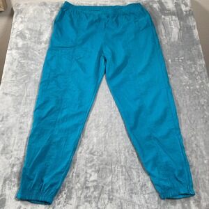 Vintage Reebok Mens XL Teal Blue Nylon Track Pants Windbreaker 90s Y2K RN69421